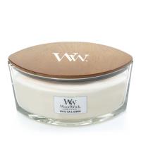 WoodWick White Tea & Jasmine HearthWick Ellipse Jar Candle Extra Image 1 Preview